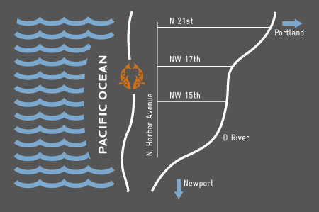 Map to our Lincoln City Hotel, Oregon