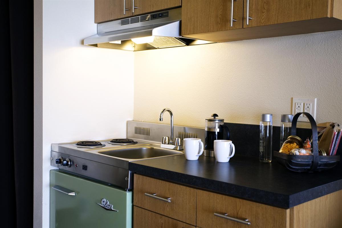 Fully Stocked Kitchenette