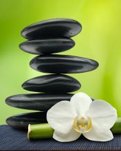 Beautifully decorated massage room